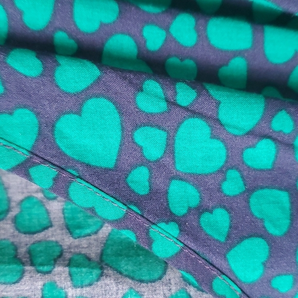 💙💚 Blue & green hearts Old Navy dress with ruffle neck and tie waist - Picture 2 of 8